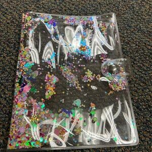 Clear Glitter A5 Binder